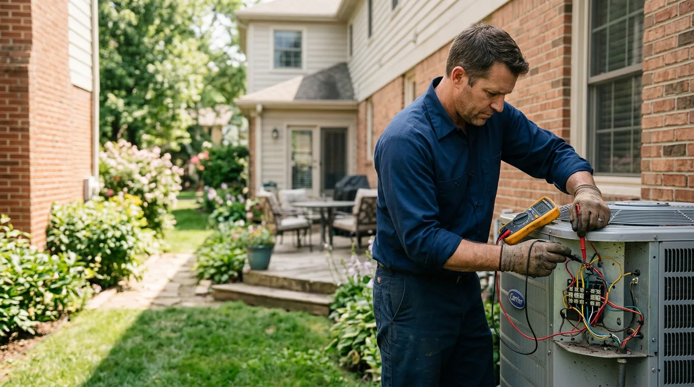 HVAC technician working near Pipestone, MN